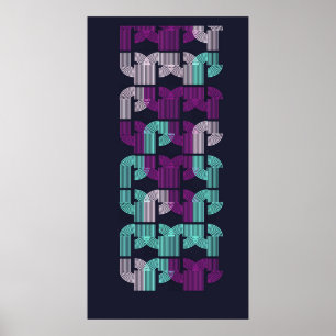 Affiche Motif géométrique Bauhaus moderne