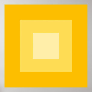 Affiche Motif géométrique Carré jaune