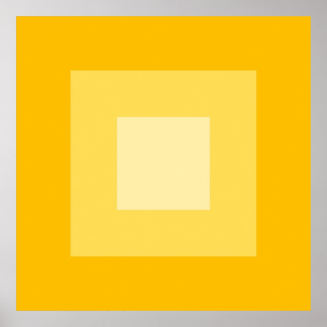 Affiche Motif géométrique Carré jaune (Devant)