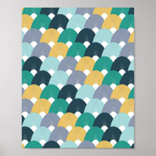 Affiche Motif Géométrique Coloré