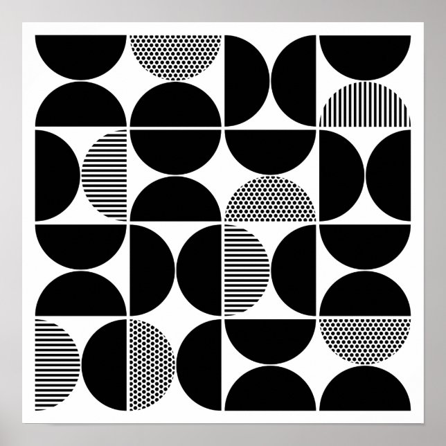 Affiche Motif géométrique du milieu du siècle (Devant)