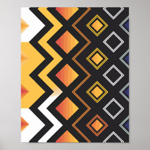 Affiche Motif géométrique dynamique