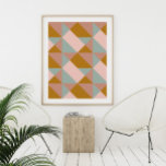 Affiche Motif géométrique en couleur Earthy Pastel<br><div class="desc">Design de Motif géométrique dans l'affiche couleur Earthy Pastel</div>