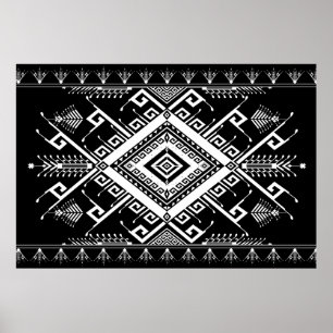Affiche motif géométrique ethnique Abstrait conception arr