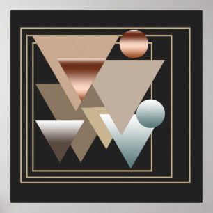 Affiche motif géométrique moderniste abstrait