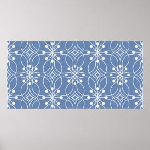 Affiche Motif géométrique sans couture avec lignes ondulée