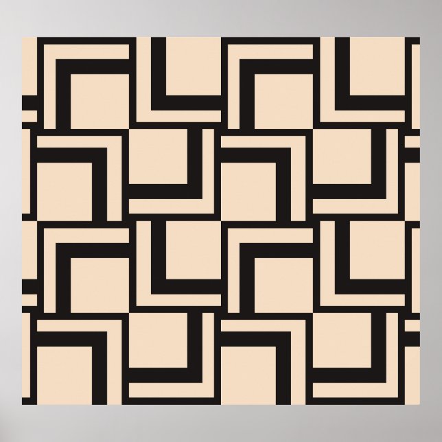 Affiche motif géométrique transparent Abstrait (Devant)