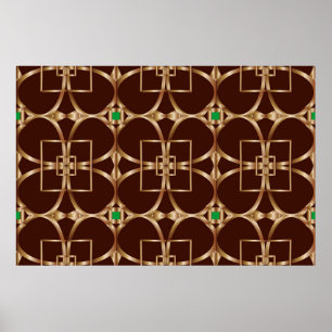 Affiche Motif géométrique transparent classique sur un dos