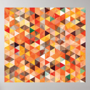 Affiche Motif géométrique triangulaire Abstrait