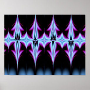 Affiche Motif gothique violet et noir