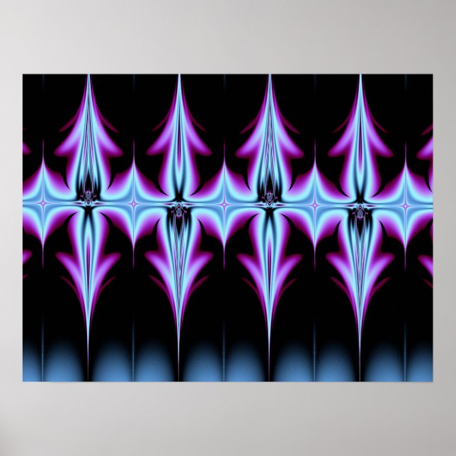 Affiche Motif gothique violet et noir (Devant)
