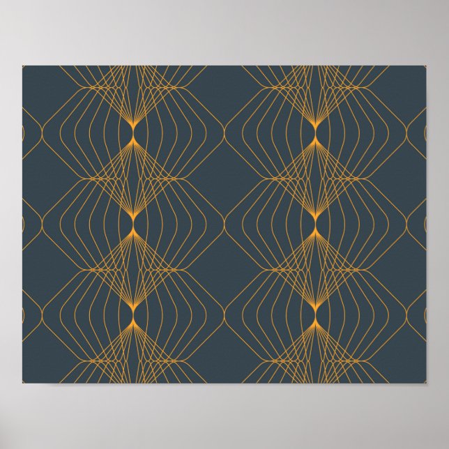 Affiche Motif graphique géométrique chic, élégant et simpl (Devant)
