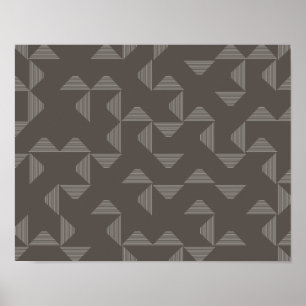 Affiche Motif graphique géométrique simple, moderne et ten