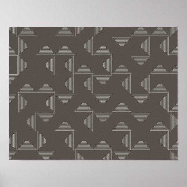 Affiche Motif graphique géométrique simple, moderne et ten (Devant)