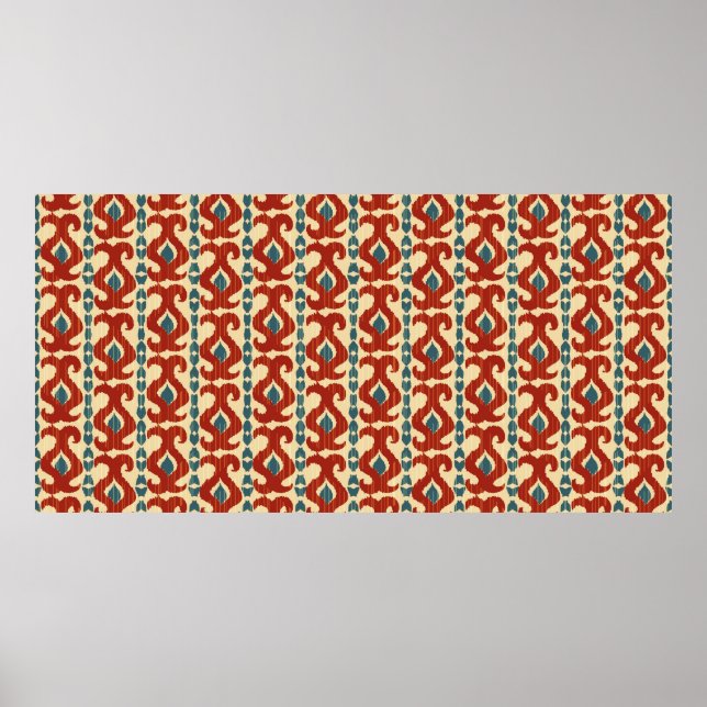 Affiche Motif Ikat sans soudure (Devant)