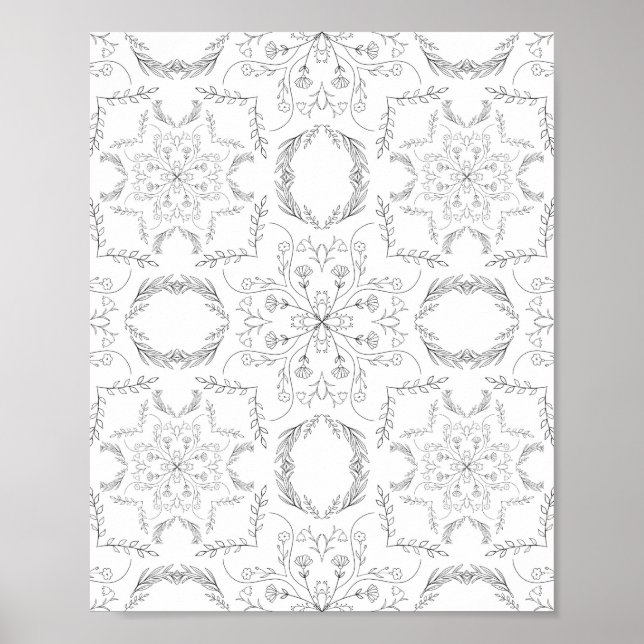 Affiche Motif mandala (Devant)