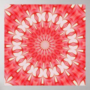 Affiche Motif Mandala des Blancs et des Rouges