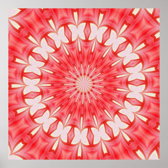 Affiche Motif Mandala des Blancs et des Rouges (Devant)