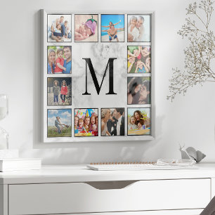 Affiche Motif Marbre blanc en pierre