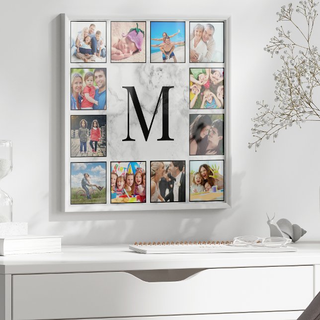 Affiche Motif Marbre blanc en pierre (Créateur téléchargé)