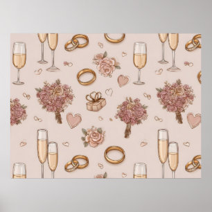 Affiche Motif Mariage romantique