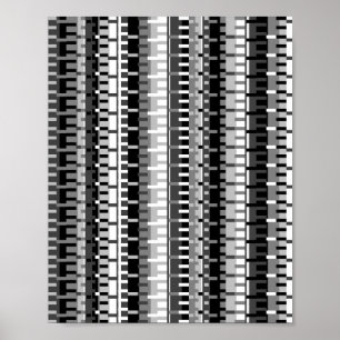 Affiche Motif mathématique pixélisé