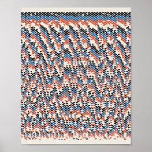 Affiche Motif mathématique pixélisé