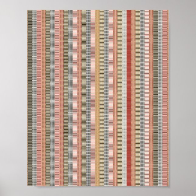 Affiche Motif mathématique pixélisé (Devant)