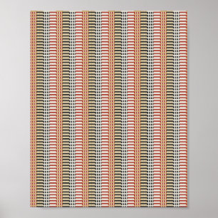 Affiche Motif mathématique pixélisé
