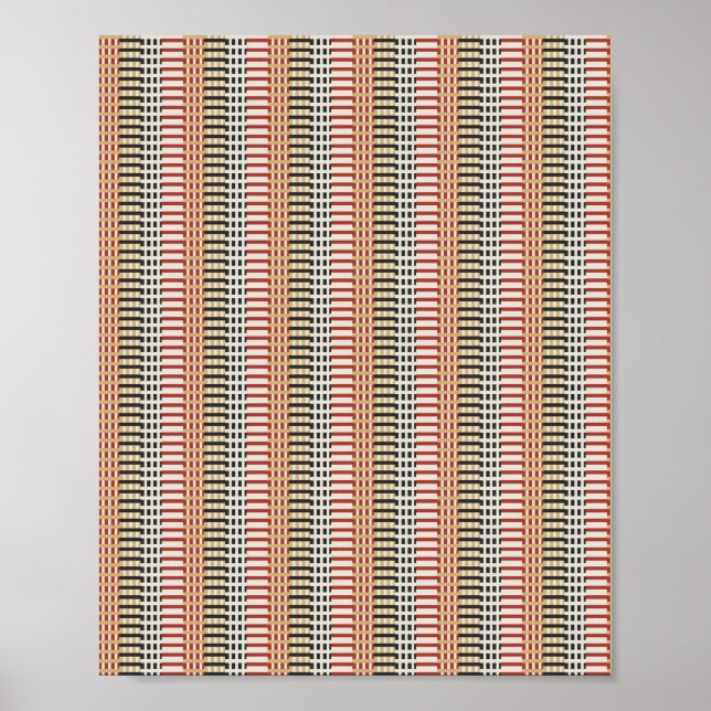Affiche Motif mathématique pixélisé (Devant)