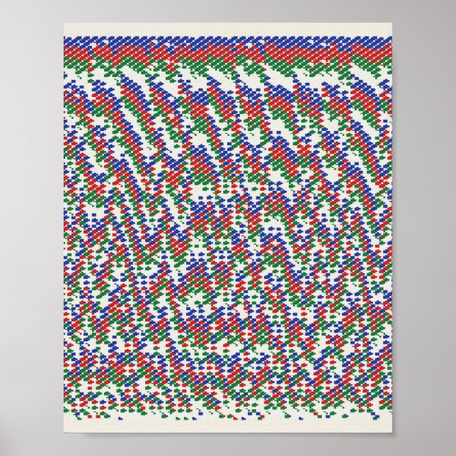 Affiche Motif mathématique pixélisé  (Devant)
