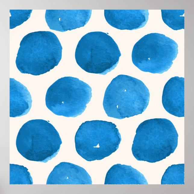 Affiche Motif mignon et transparent avec cercles d'aquarel (Devant)