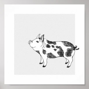 Affiche Motif minimaliste de Cottagecore vintage représent