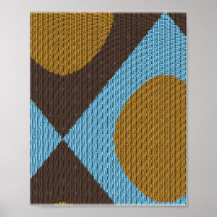 Affiche Motif minimaliste pixélisé 