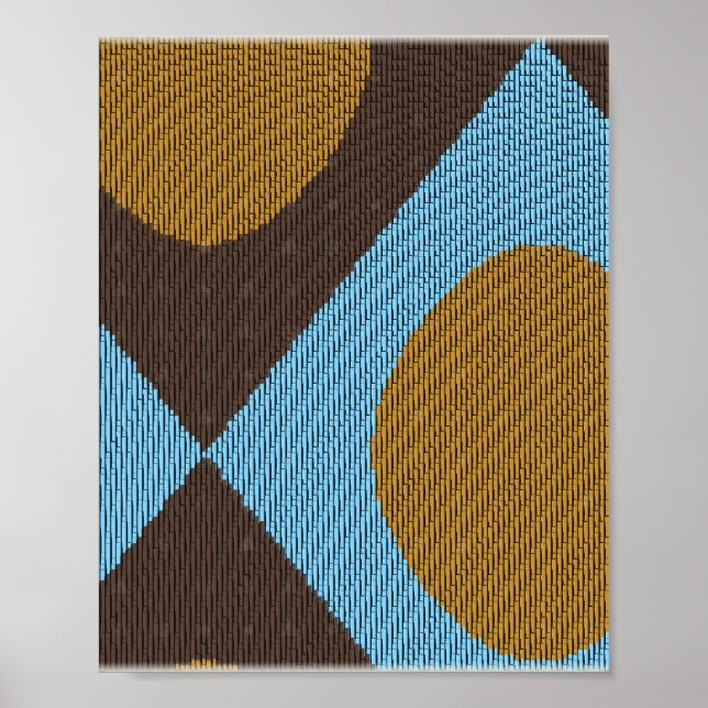 Affiche Motif minimaliste pixélisé  (Devant)