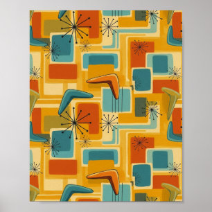 Affiche Motif moderne du milieu du siècle - Retro Wall Art