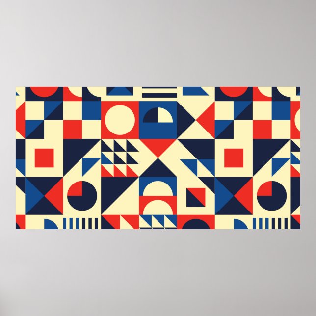 Affiche Motif moderne géométrique du milieu du siècle - 60 (Devant)