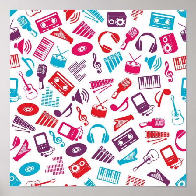 Affiche Motif musical (Devant)