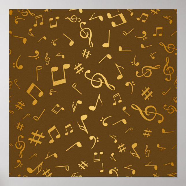 Affiche Motif musical (Devant)