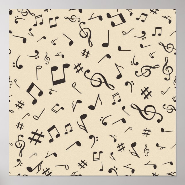 Affiche Motif musical (Devant)