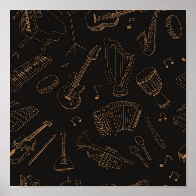 Affiche Motif musical (Devant)