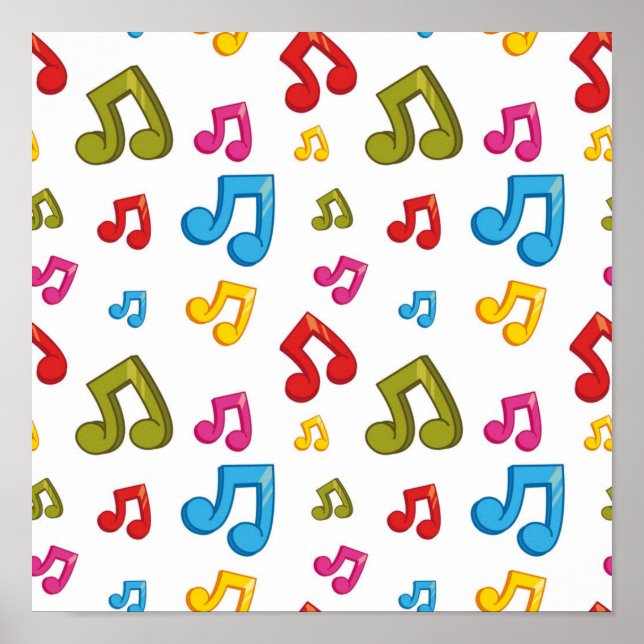 Affiche Motif musical (Devant)