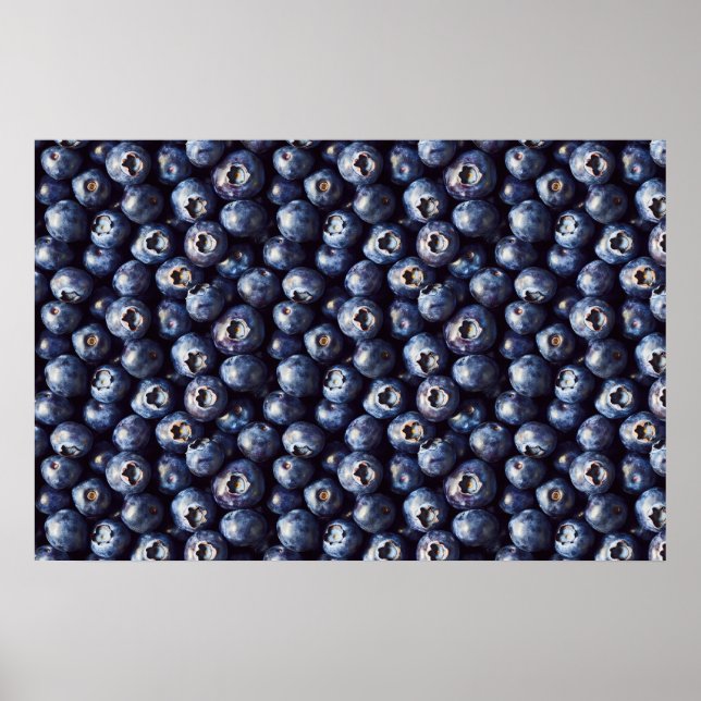 Affiche Motif myrtille (Devant)