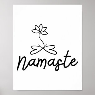 Affiche Motif Namaste Lotus pour la spiritualité de la méd