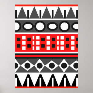 Affiche Motif natif Aztec
