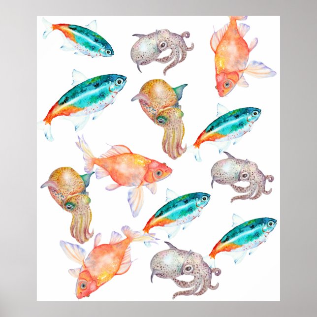 Affiche Motif nautique (Devant)