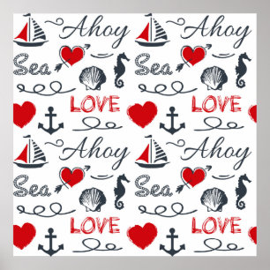 Affiche Motif nautique sans voile