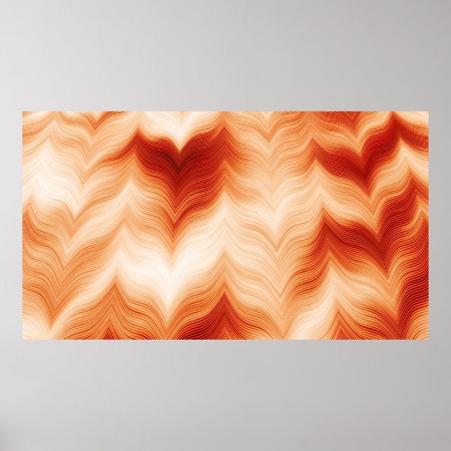 Affiche Motif ondulé horizontal coloré (Devant)