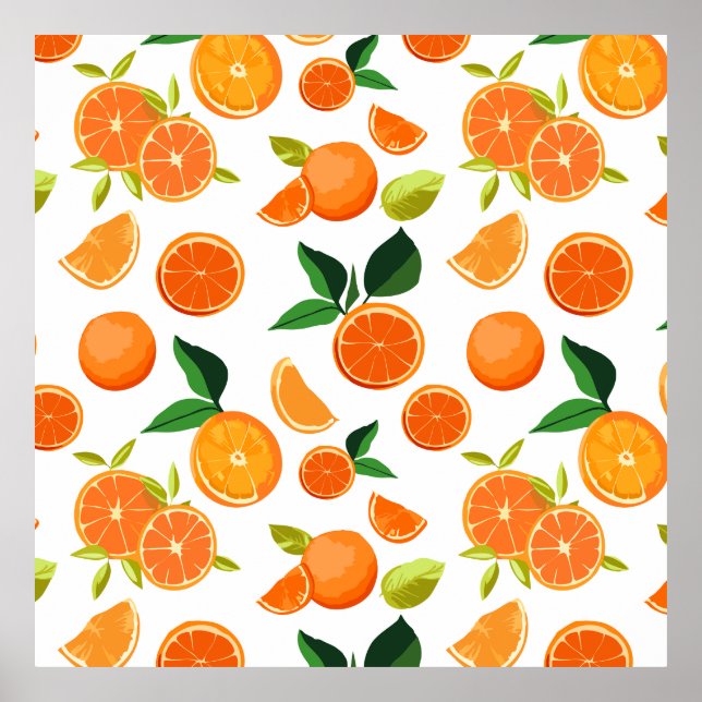 Affiche Motif orange (Devant)