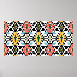 Affiche Motif ornemental afro-sans-fil